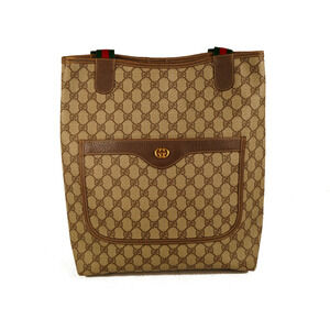 Gucci Sherry Line tote bag signature GG monogram leather Brown